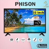 Phison 32" LED TV PTV-E3200T2 LED TV 32" Built in Mytv / PTV-E3220S LED TV 32 INCH SMART ANDROID