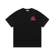 VALENTINO/Valentine Slave/2026 Classic Round Neck Short-Sleeved T-Shirt Men Women Design Feeling Bas