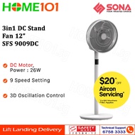 Sona 3in1 DC Stand Fan 12" SFS 9009DC