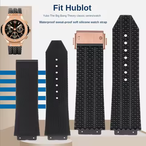 Compatible Men's Sport Accessories For Hublot Silicone Sweat-proof Watch Strap Yubo Big Bang Classic