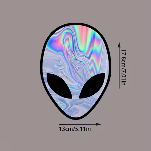 1PC Cool Laser Alien Waterproof Vinyl Sticker Unique Decal For Hydro Flask Laptop Skateboard Bike Sp
