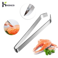 KONCO Fish Bone Tweezers Stainless Steel Fishbone Pliers Remover Tool Non-Slip Precision Grip for Debone Salmon Bass Catfish