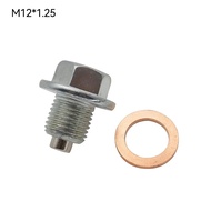New🔥 Magnetic Oil Drain Plug Screw Stainless Steel Oil Drain Sump Nut Durable Auto Engine Protection
