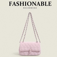 Advanced Chain Bag Rhombic Handbag Messenger Bag Mini Soft Texture Shoulder Armpit Bag Commuter Wome