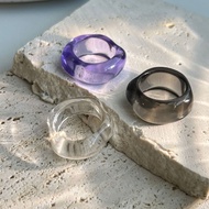Ohellow.Studio FLAVIA Acrylic ResinRing Ring Transparent Simple Colorful Geometric [C1-1] [x]