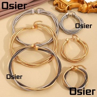 OSIER Bendable Snake Necklace, Alloy Silver Color Flexible Choker, Twistable Punk Gold Color Bracele