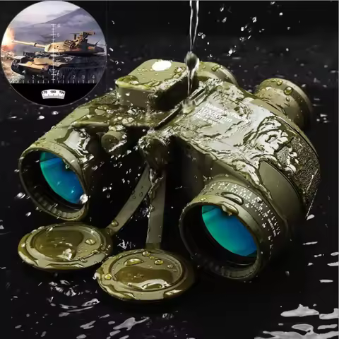10X50 Marine Binoculars with Rangefinder Compass IPX7 Waterproof Binocular for Adults with BAK4 Pris
