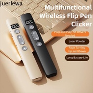 JUERLEWA Laser Pointer Clicker, Infrared Remote Remote Presentation Wireless Flip Pen Clicker, 2.4GH