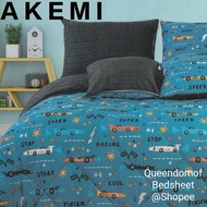 100% AKEMI Cotton Essentials Jovial Kids Super Single / Queen / King - Fitted Bed Sheet Set 650TC - 