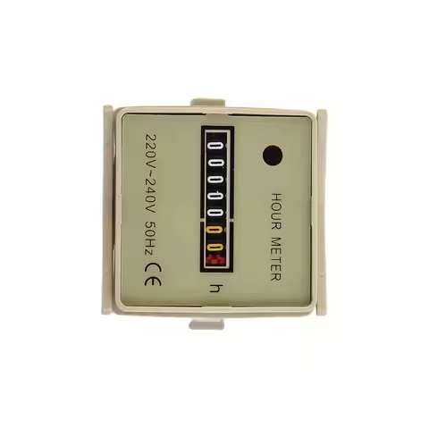 Electric Time Counter Hour Meter 0-99999H59M AC 220-240V High Accuracy For Industrial Timing Systems