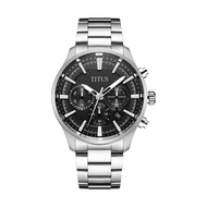 Solvil et Titus Saber Men's Chronograph Watch in Black Dial and Stainless Steel Bracelet W06-03286-004