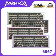 MONKA 6067 Mechanical BareBone Keyboard Kit GASKET Structure RGB Hot swappable Aluminum Custom Keybo