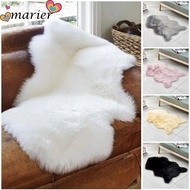 MARIER Bedside Rug, Imitation Wool Non Slip Long Plush Rug, Soft Fluffy Shaggy Home Decor Floor Prot