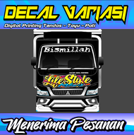 [TERBARU]Stiker Kabin Depan Truk Canter Stiker Tulisan Life Stayl Bois Stiker Kaca Bismillah Variasi Truk decal