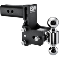 B&W Trailer Hitches Tow & Stow Adjustable Trailer Hitch Ball Mount - Fits 2.5" Receiver, Dual Ball (