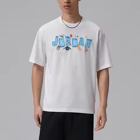 Nike Authentic Jordan Men's Fashion Printed Classic Sports Short sleeved T-shirt IR6306-100