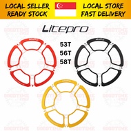 Litepro 53/56/58T Petal Chainring Round Chainring 130BCD Gear Teeth Link Chainwheel
