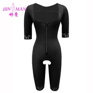 Plus Size Women's Body Shaper Zipper Short-Sleeved Body Shaper Body Shaper Body Shaper Body Shaper B
