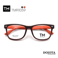 กรอบแว่นตาทรง wayfarer แบรนด์ Toni Morgan รุ่น TMR1059 สีดำ/ส้ม