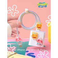 SpongeBob Charger Protector case for iphone 15 Protective Case tpcy-c 20W Charger Cover Compatible w