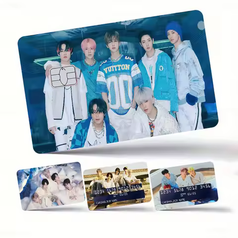 Korean Boy Band TXT Anime Front Cover Film Sticker Skin for Credit Debit Card Small Large Chip