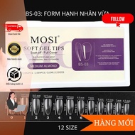 [Fitomagia02] Mosi Gel Tip Nails, 552 Nails / Box, Soak Off Fake Nails, 12 Sizes