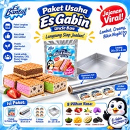 Gabin Ice Pillow Powder Business Package 300g Graham Bar/ + Baking Pan + Aluminum Foil + Sticker