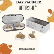 He Or She Day & Night Pacifier NewBorn Silicone Soother Pacifier Chain Puting Baby chain clip Cutie 