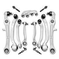 14PCS Front Axle Suspension Parts Aluminum Control Arms Kit for Audi A6 C6