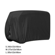 PVC 4 Passenger Golf Cart Cover Black Waterproof Dust Prevention Cover for EZ GO Club Car Y-AMAHA Go