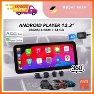 12.3 inch car android player 7862S 4+64GB QLED 2K 360 AHD parking camera androidauto carplay X70 ati