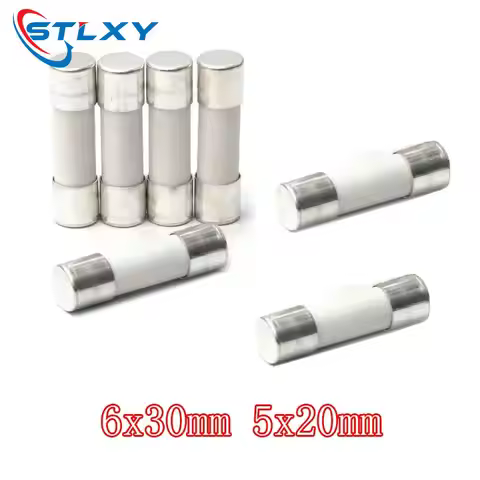 10pcs Fast blow Ceramic Fuse 5mm x 20mm 6x30 T 0.5A 1A 2A 3A 4A 5A 6A 8A 10A 13A 15A 16A 20A 30A 250
