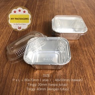 Aluminum Foil Square Cup 168ml - PREMIUM (Price per 10 sets) - code 4330-P