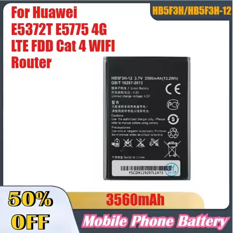 3560mAh High-Quality Mobile Phone Batteries HB5F3H/HB5F3H-12 For Huawei E5372T E5775 4G LTE FDD Cat 