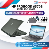 HP Probook 6560B 6570B - Intel Core I7-3520M I5-3360M / 4GB / 500GB HDD I5 I7 2ND 3RD GEN Laptop Notebook Murah Budget