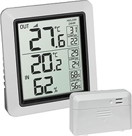 TFA Dostmann INFO Wireless Thermometer with Outdoor Transmitter, 30.3065.02, for Determining Indoor 