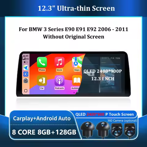 4G for BMW 3 Series E90 E91 E92 2006-2011 Without Original Screen Car Radio Multimedia Player GPS Na