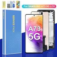AMOLED Samsung Galaxy A73 5G LCD SM-A736B SM-A736B/DS Display Touch Screen With Frame Replacement