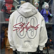 Jacket Thick Zip Hoodie with 2 layers of cotton felt, big hat, good sun protection, Loose Form for M