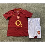 【kids Kit】05-06 Arsenal home retro children's football jersey set top quality