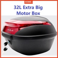 HOME+ 32L Heavy Duty Motor Storage Box Motorcycle Box Extra Large Motor Box Helmet Givi Box Motor Givi