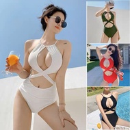 Sexy Hollow Cross Swimsuit Backless One-Piece