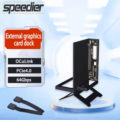 OCuLink Interface External Graphics Card Docking Station,PCIe 4.0X4 Speed 64Gbps EGPU Riser, ATX - T