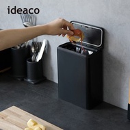 [特價]【日本ideaco】防臭按壓式桌邊/落地垃圾桶-3L-黑