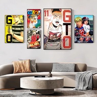 Poster Anime GTO Vintage Lembut Kertas Kraft Retro Sticker DIY Penempatan Bilik Bar Cafe Kawaii