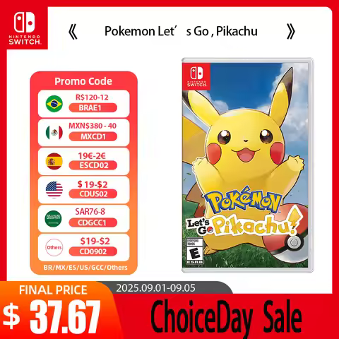 Nintendo Switch Game - Pokemon Let’s Go , Pikachu - Games Cartridge Physical Card Party for Switch O