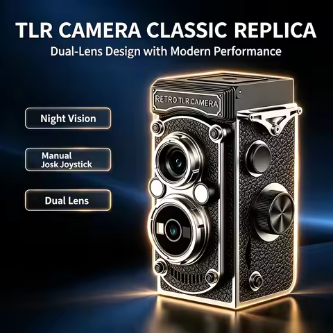 Vintage Replica TLR Camera Dual Lens Design Manual Control Joystick 10MP Compact Digital Camera for 