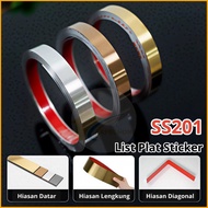 3m/5M/12M List Plate Mirror Glod /Stainless SS201 Steel Flat Decorative Lines Ceramic Grout Divider 
