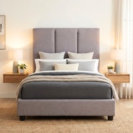 LOFT LIVING MORGAN MANADO Divan linen fabric divan single bed frame/ katil divan single