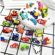 Cute Excavator Boat Jibits Crocs Motorcycle Bike Jibbits Charm Pin Ambulance Shoe Charms Helicopter Car Jibitz Crocks for Women Shoes Accessories Decoration